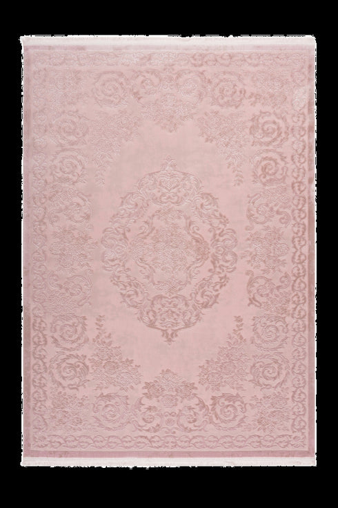 Pierre Cardin - Vendome 700 Luxury Acrylic Pink Rug with Centre Medallion - ADORE RUGS and FLOORING